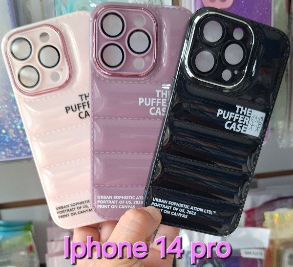 Producto - Fundas puffer charol. IPhone 14 pro