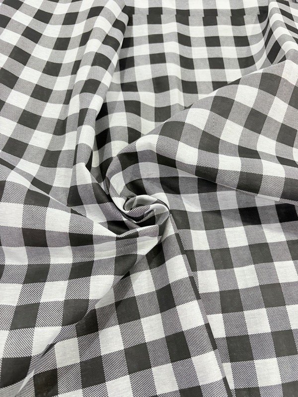 Producto - Polycotton dibujo cuadrados en color negro