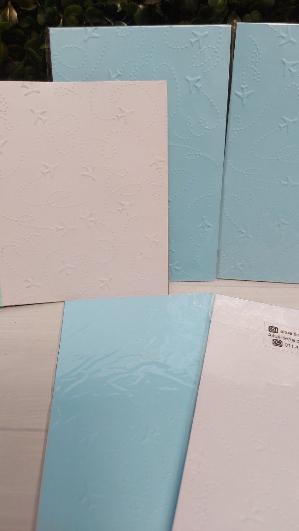 Producto - Tarjetones 10x15 texturados AVIONES x5u