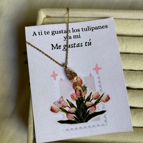 Producto - Collar de Tulipán (Rosa)