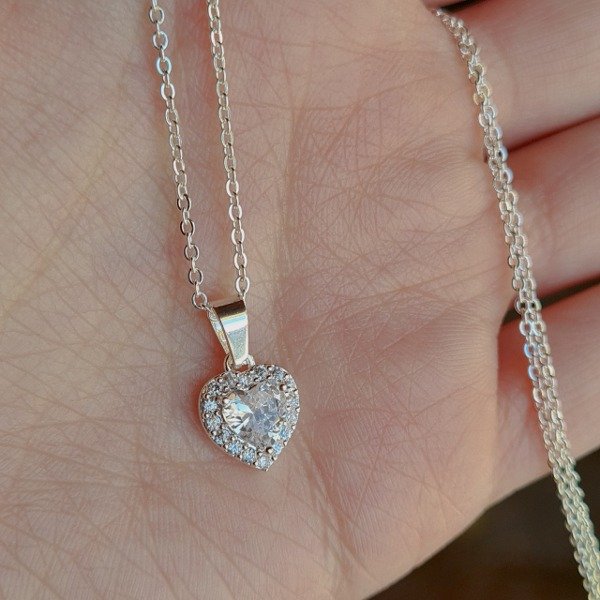 Producto - Collar corazón brillante
