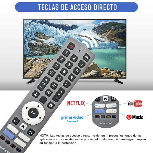 Producto - Control Remoto Para Smart Tv ENOVA TE50UG10 SANSUI AIWA - 4
