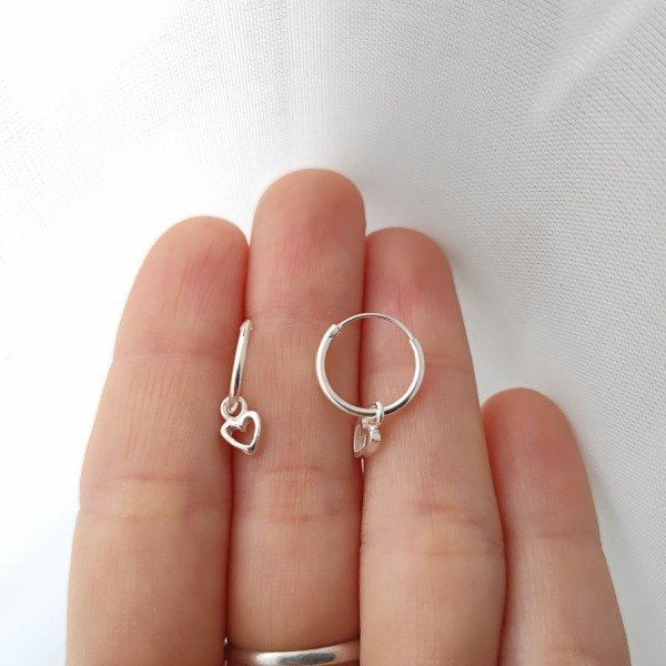 Producto - Argollitas corazón calado 1.2cm P925