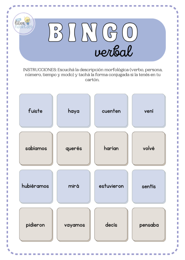 Producto - BINGO VERBAL