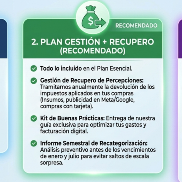 Producto - PLAN GESTION + RECUPERO - El plan que te hace recuperar dinero