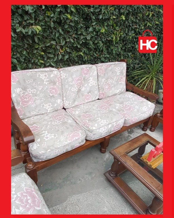 Producto - Juego de living completo en algarrobo macizo espectacular - 3