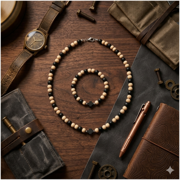 Producto - Set collar y pulsera madera