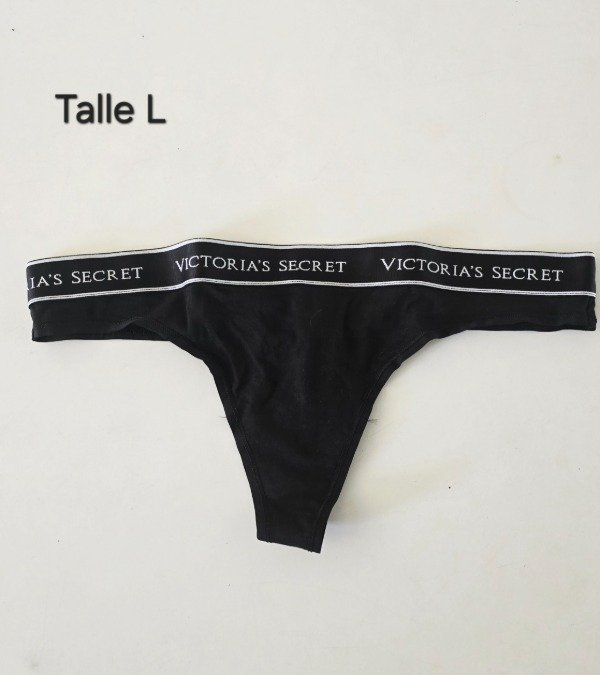 Panty thong Victoria's secrets talle L negra elastico