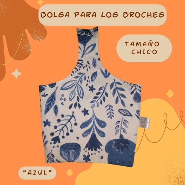Producto - Bolsa para Broches - Acuarela Azul