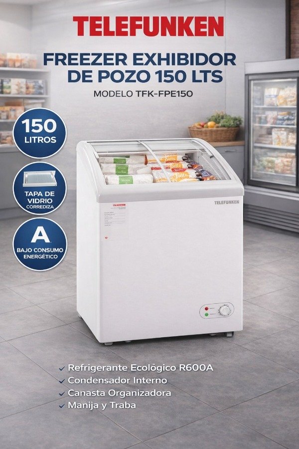 Producto - Freezer de Pozo Exhibidor Telefunken 150 Lts