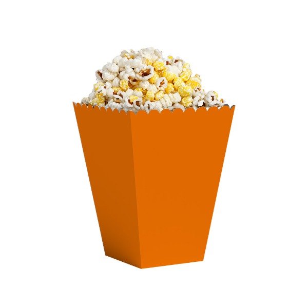 Producto - Cajita pochoclera x10un color naranja