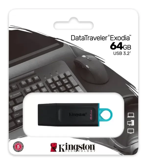 Producto - Pendrive Kingston Datatraveler Exodia Dtx/64 64gb 3.2 Gen Color Negro