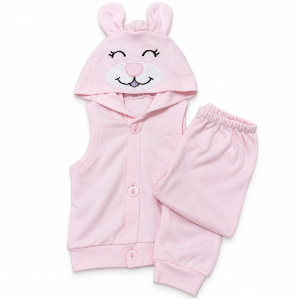 Producto - Chaleco y pantalones osita rosa - 1