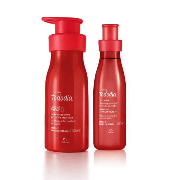 Producto - Body splash 200ml + hidrantante corporal 400ml. Vainilla dorada y fresa