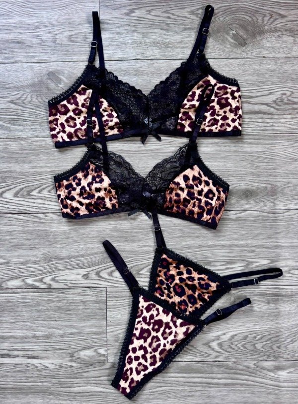 Producto - conjunto animal print triangulo dama