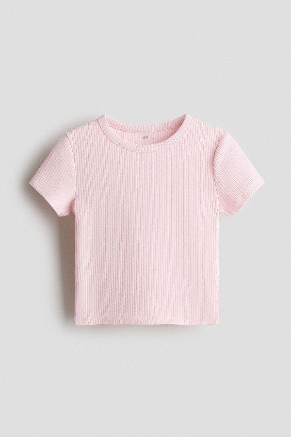 Producto - Remera HyM entallada rosa corta - 0