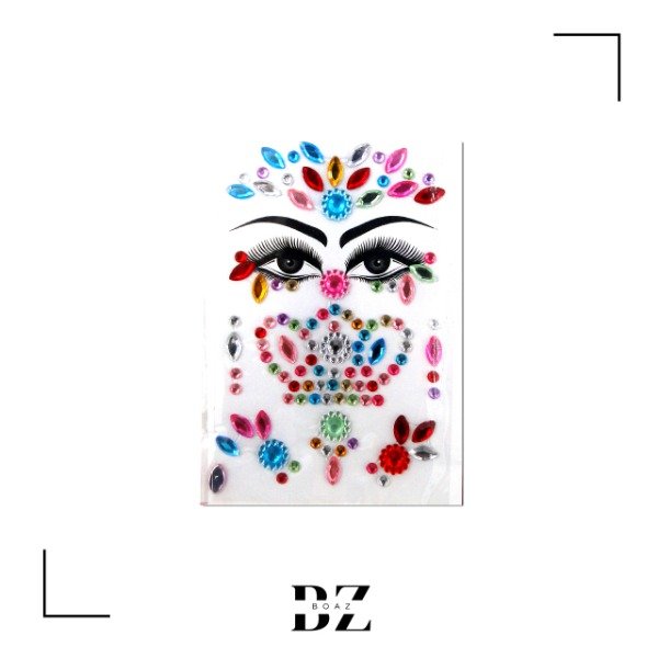Producto - STICKER FACE X 12 CARD EN BLISTER GRANDE MULTICOLOR - 1949-5