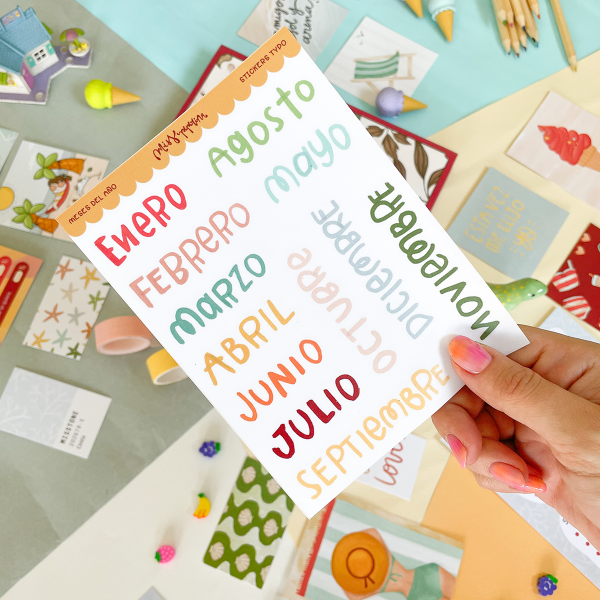 Producto - Stickers Meses Óleo