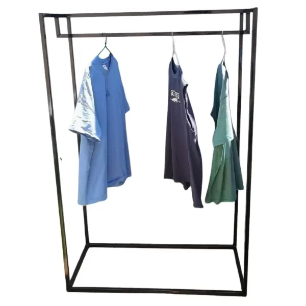 Producto - Perchero De Pie De Metal Para Colgar Ropa 1,5x100 Negro