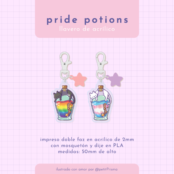 Producto - Llavero de acrílico "Pride Potions"