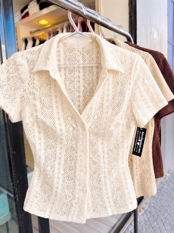 Producto - Camisa tipo broderie /unico talle - 1