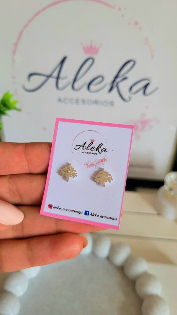 Producto - Aros árbol de acero blanco - 0