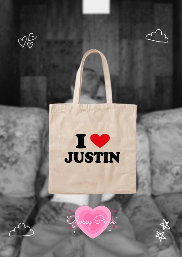 Producto - Tote Bag I Love Justin - VINILO TEXTIL