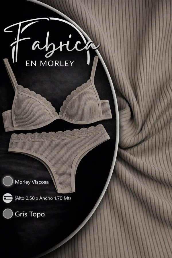 Producto - Morley Viscosa Gris Topo. Ancho: 1.70 mt. (por 1/2 metro)
