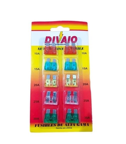 Producto - KIT BLISTER 10 FUSIBLES PLANOS SURTIDOS AUTO CAMIÓN T105S