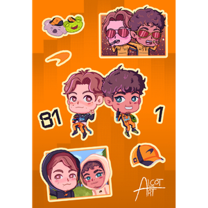 Producto - Planchitas de Stickers - F1 - Mclaren