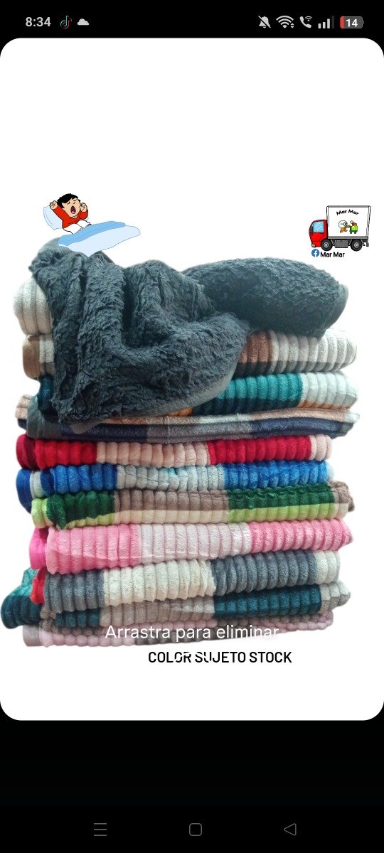 Producto - Manta con corderito cuadrille 1 1/2