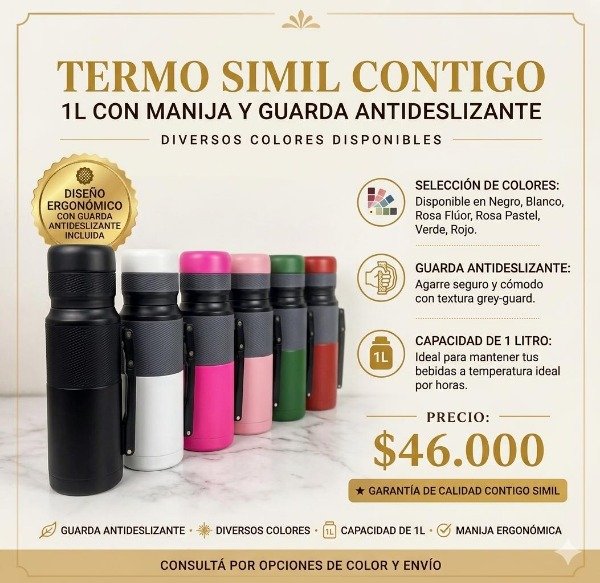 Producto - Termo Simil CONTIGO 800 Ml con Guarda Antideslizante