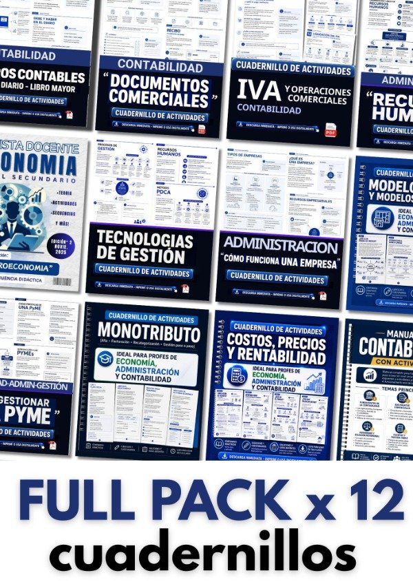 Producto - FULL PACK 12 CUADERNILLOS DE ACTIVIDADES
