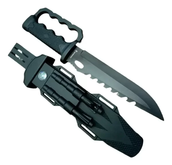 Producto - Cuchillo Tactico Supervivencia Rambo 32cm Con Pedernal - 1