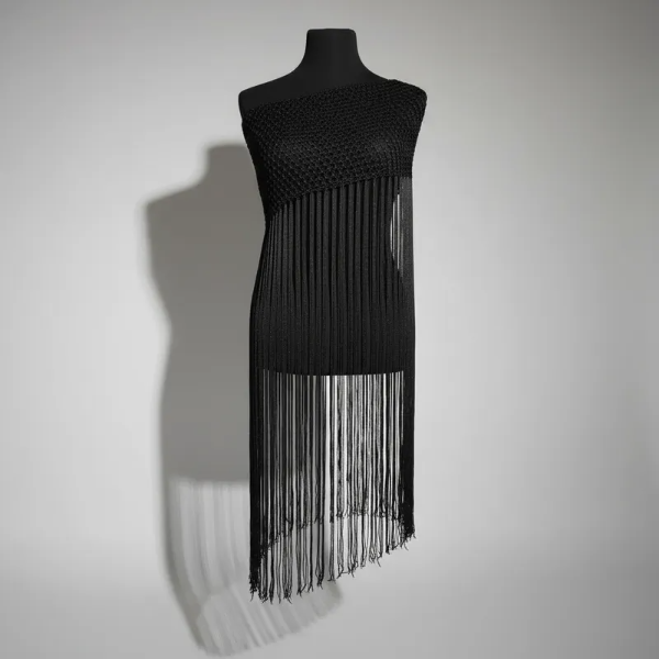 Producto - Flecos Circulares para Escote Anchos Negro PRE VENTA