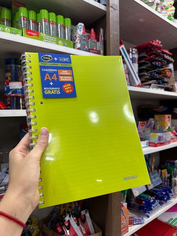 Producto - Cuaderno A4 Lima Rayado + BOLIGRAFO GRATIS