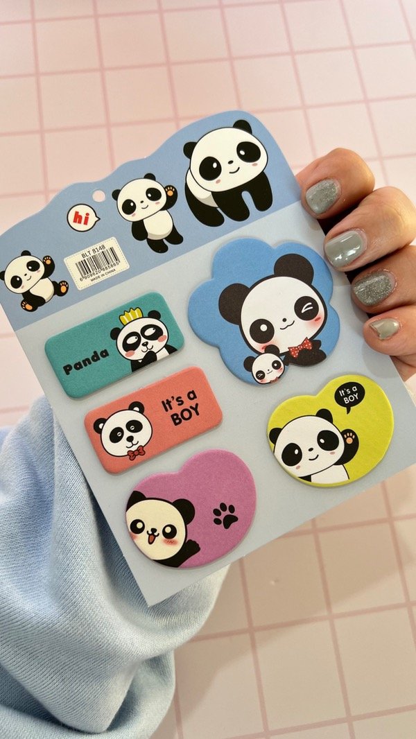 Producto - Sticky note panda celeste - 0