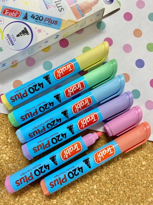 Producto - Marcador Trabi 420 Pastel Al Agua X 6 Colores