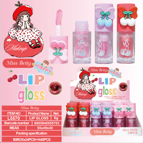 Producto - BRILLO LABIA CEREZA MISS BETTY L5570