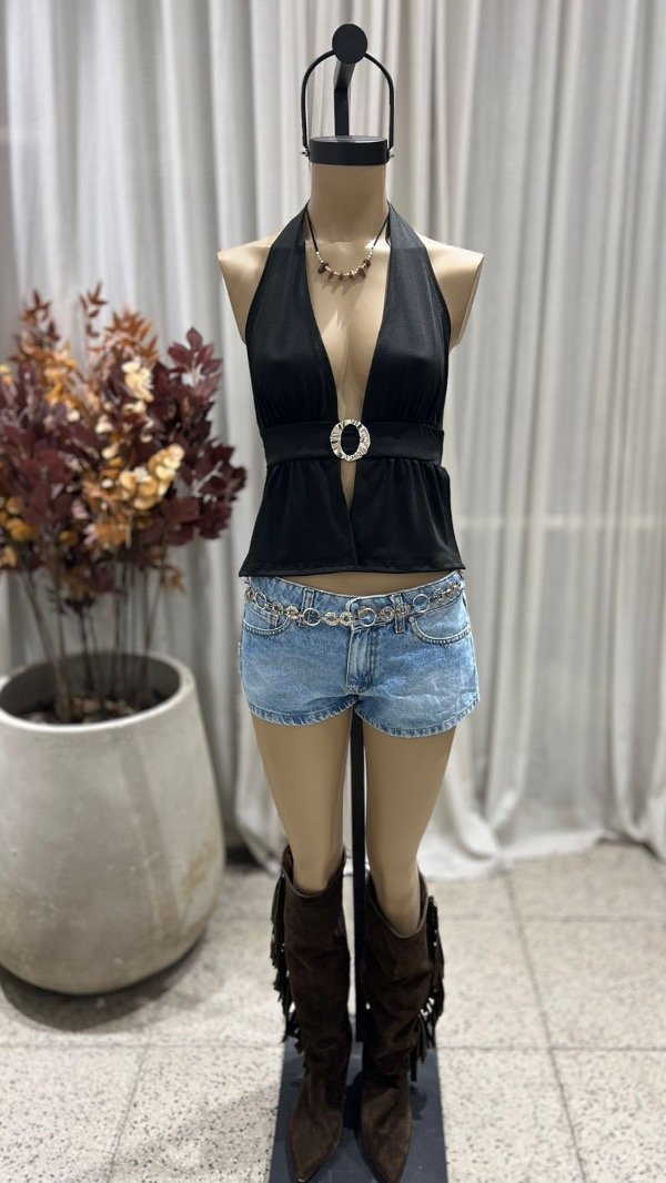 Producto - TOP ARANDELA PLATEADA