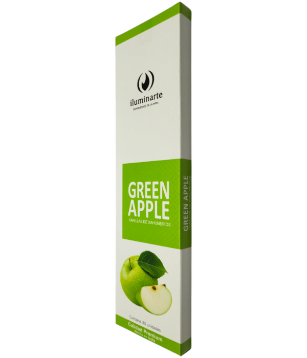 Producto - SAHUMERIOS ILUMINARTE PREMIUM RECTANGULAR - 30 VARILLAS - MANZANA VERDE