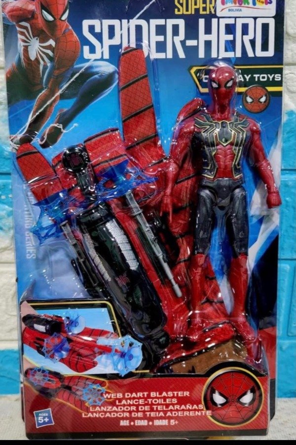 Producto - GUANTE LANZADOR CON FIGURA DE ACCION SPIDERMAN