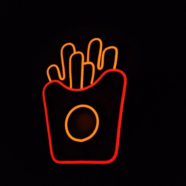 Producto - Cartel Papas Fritas Neon Led