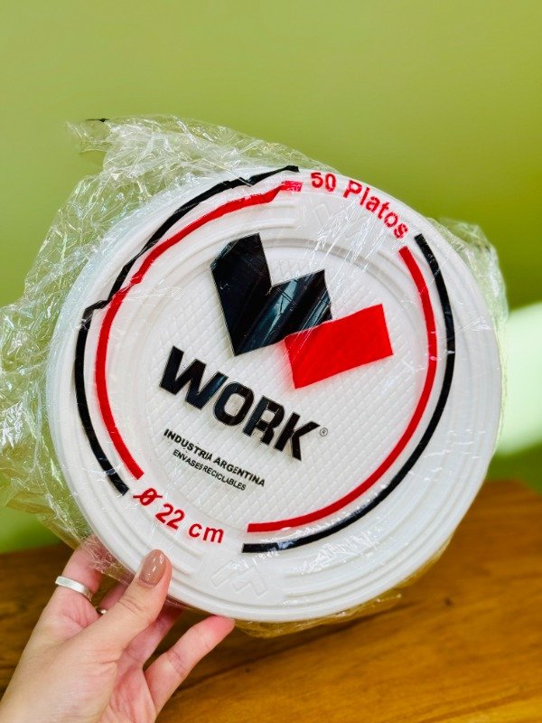 Producto - Plato descartable 22cm Work x50u