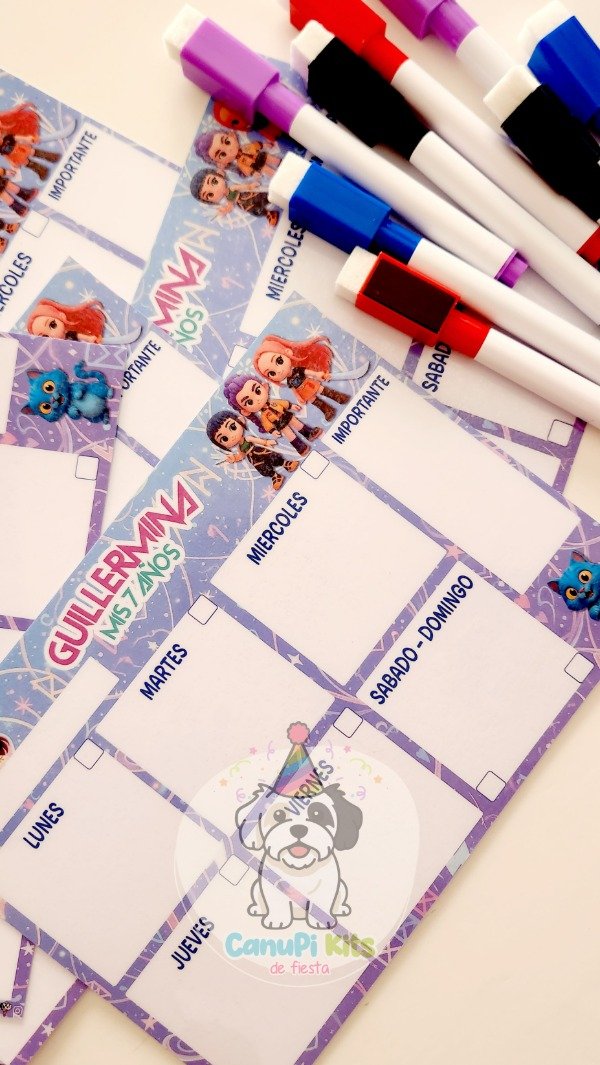 Producto - Pizarra de horarios Pack x 3