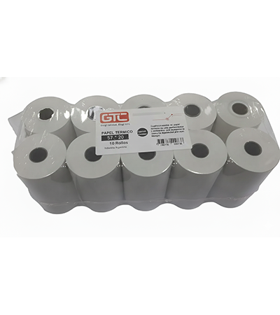 Producto - Rollo Termico 57 x 20 pack x 10 unidades