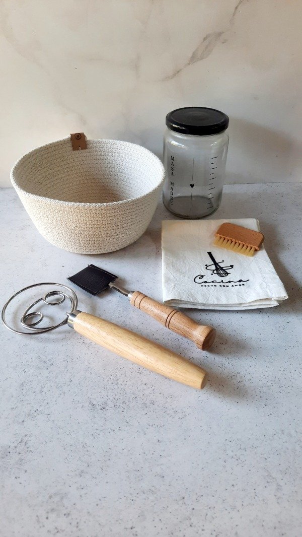 Producto - Kit premium para Panadería con Masa Madre con banneton redondo