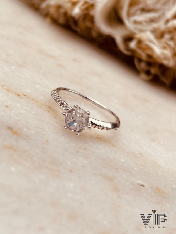 Producto - Anillo Grace Cubics Acero Blanco