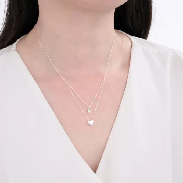 Producto - Cadena Doble Corazón Fleetwood Blanco - 1