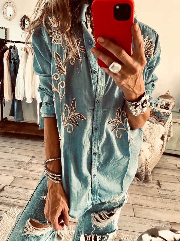 Producto - Camisa Teresa celeste - 0